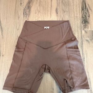 POPFLEX Brown Bike Shorts